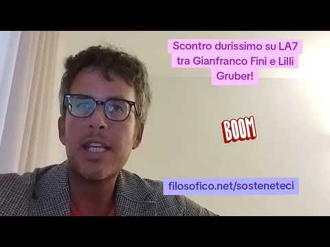 DIEGO FUSARO: A heated clash on LA7 between Gianfranco Fini and Lilli Gruber!