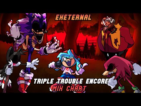 Friday Night Funkin' - Triple Trouble Encore Mix Chart - EXEternal  (FNF MODS)
