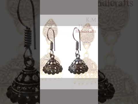 KGS Brass German silver Jhumka Earrings