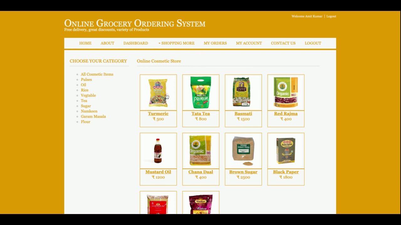 Online Grocery Ordering System | Java JSP Servlet Project Tutorial | Java JSP CRUD Project