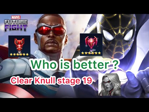 Spider-man VS Falcon damage test against Knull stage 19