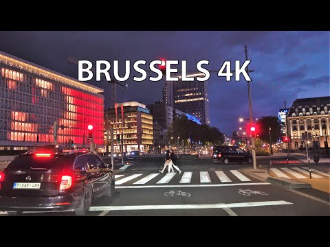 Brussels 4K - Driving Downtown - Europe's Washington DC
