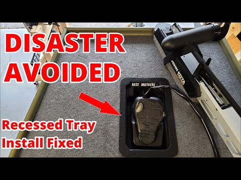 MISTAKE FIXED-Recessed Trolling Motor Foot Tray Install {Jon Boat To Bass Boat Conversion} Lowe 1448