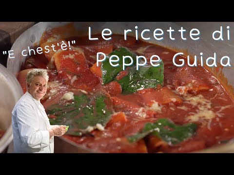 "E chest'è!" PACCHERI con POMODORO, PROVOLA e FOGLIE di LIMONE - La Ricetta di Peppe Guida