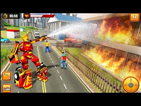 Firefighter Robot Transform Truck #robotgame 