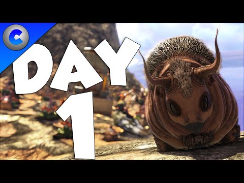 Claiming Our Busted Main Base Spot Day 1!! - ARK PvP