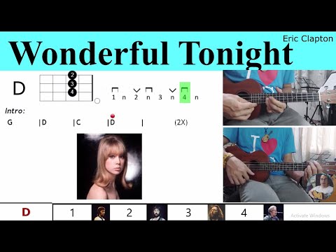 Wonderful Tonight -  Eric Clapton - Ukulele Lesson, Chords, Lyrics and Performance Video @TeacherBob