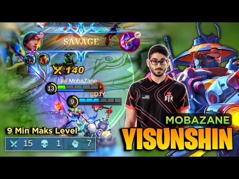 SAVAGE! Yss Mobazane Fast Farm Gameplay [ Top Global Yi Sun Shin Best Build ] By Mobazane - MLBB
