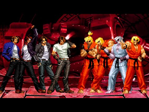 [KOF Mugen] Kyo Kusanagi Team vs Ken Masters Team