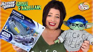 Star Wars ActionVerse Grogu & Anzellans Action Figures w/ Starship Up Close Look