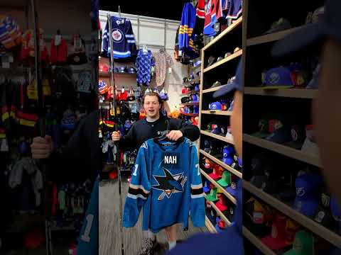 Get your Macklin Celebrini Sharks jersey before he does! Available in store or online, link in bio