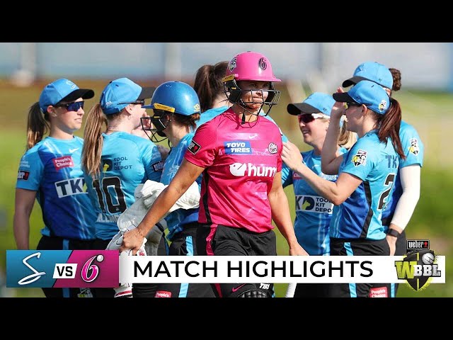 Strikers hold off fast-finishing Sixers in thriller | WBBL|08 Strikers hold off fast-finishing Sixers in thriller | WBBL|08