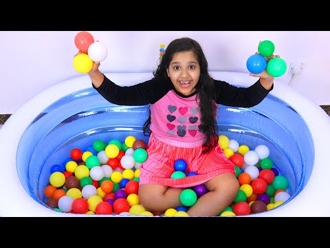 Shfa Bermain Air Dalam Balon Bernyanyi Finger Family Song Nursery Rhymes Learn Color With Balloons