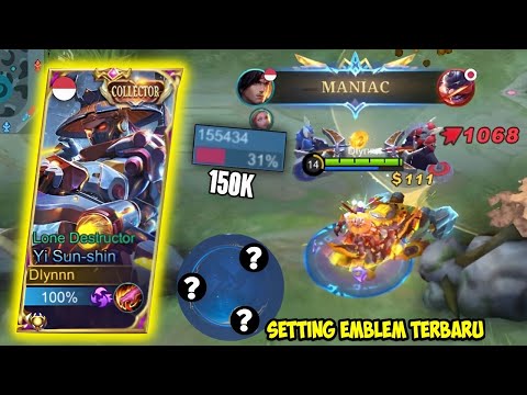 WAJIB COBA!! YSS PAKE EMBLEM BARU LANGSUNG MANIAC🔥TOTAL DAMAGE 150.000 GILAA!! - MLBB