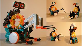 5 in 1 Mechanical Coding Robot // How to Build Step by Step