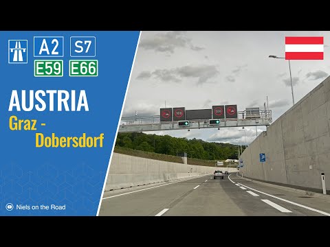 Driving in Austria: Autobahn A2 E59 & NEW Schnellstraße S7 E66 from Graz to Dobersdorf