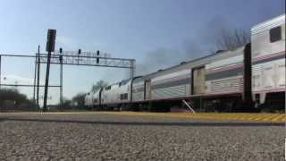 preview picture of video 'Amtrak, Metra and BNSF Trains in Naperville, IL'