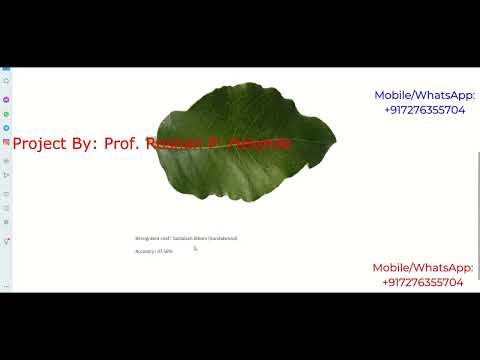 Medicinal Leaf Type Classification Using Image Processing Python Project With Source Code