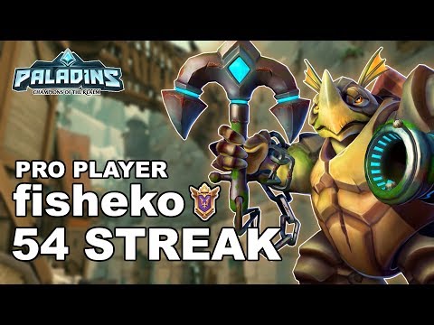Fisheko Makoa Ranked 54 STREAK!! Paladins Pro (Fnatic) Gameplay