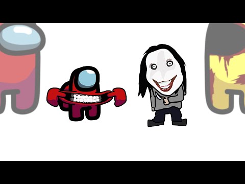 Mini Crewmate Kills 7 Creepypasta Characters | Among Us