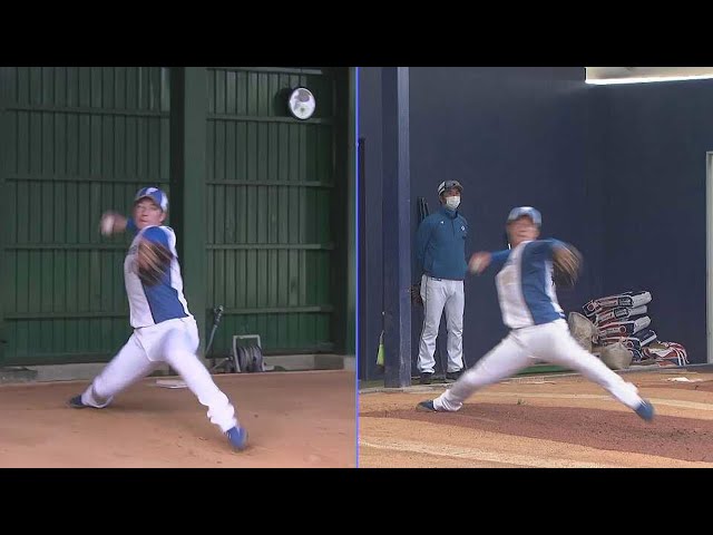 【春季キャンプ】フォームに早速「球児」効果!? ファイターズ・吉田輝星がブルペン入り!! 2022年2月25日 北海道日本ハムファイターズ