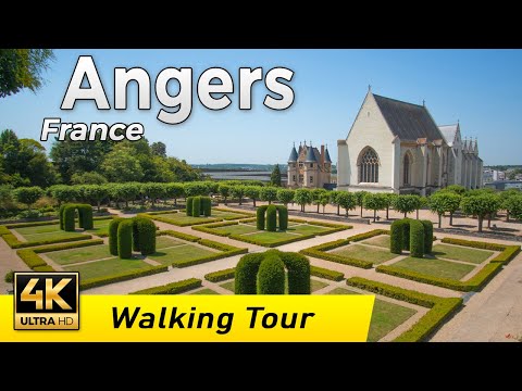 Angers, France - The old city of Anjou | Walking Tour | 4k UHD & 60 fps
