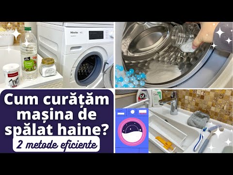 Cum curățăm mașina de spălat haine? // Curățarea mașinii de spălat cu oțet și bicarbonat ✨💦