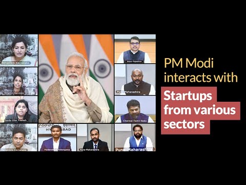 PM Modi interacts with Startups from various sectors
