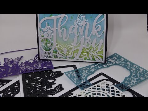 Diamond Press Wildflowers Background Dies Review & Some HSN October 6 Craft Day Sneak Peeks!