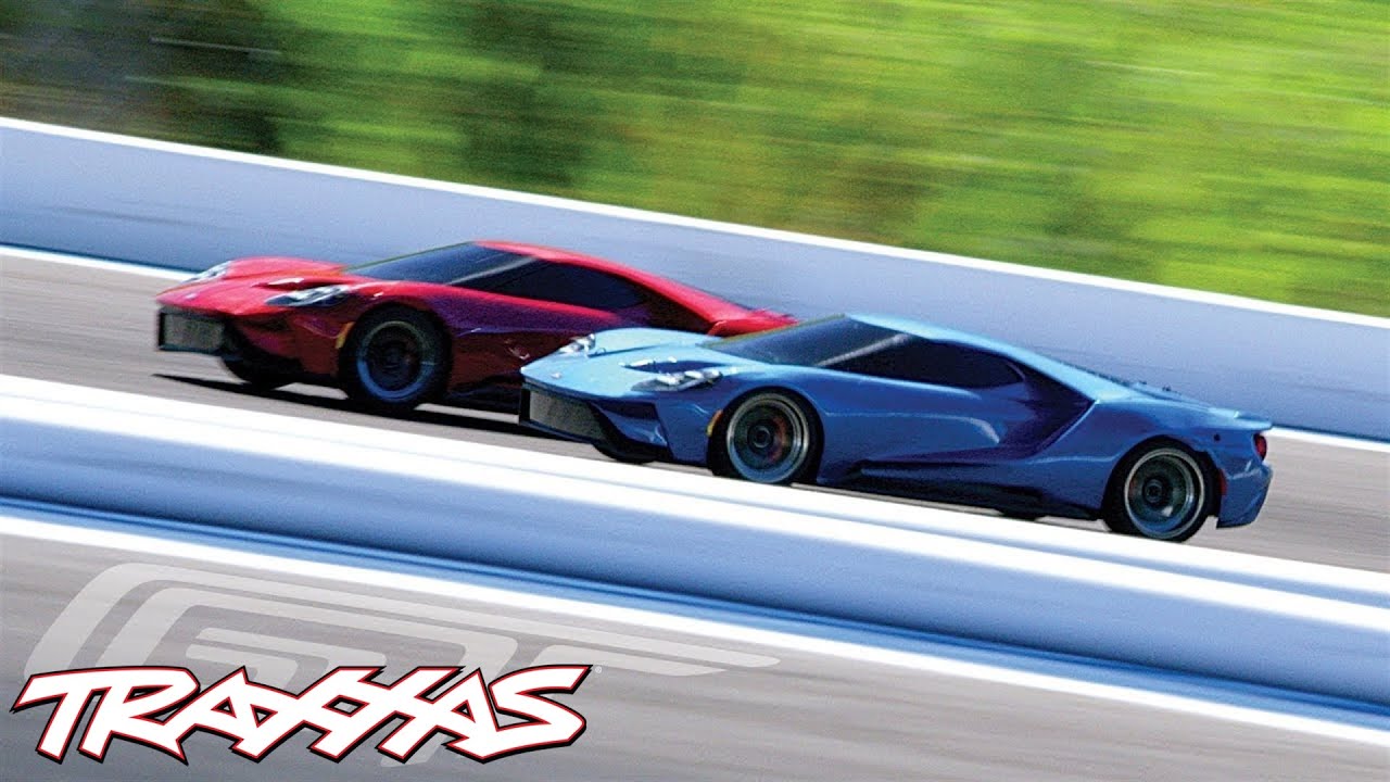 RC auto Traxxas Ford GT TQi, modrá