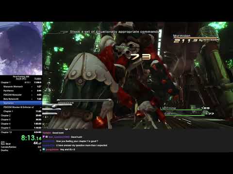 FF13 any% Speedrun in 4:24:17.53 (WR as of 08/03/2025)