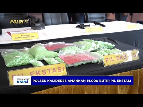 POLSEK KALIDERES AMANKAN 14 000 BUTIR PIL EKSTASI