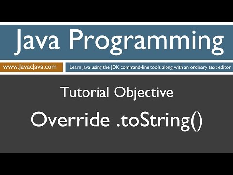 Learn Java Programming Override Tostring Method Tutorial