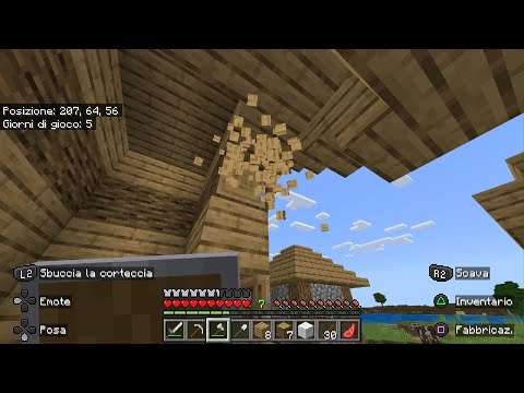 Minecraft scuola di sopravvivenza ep3 facciamo una casa e una miniera
