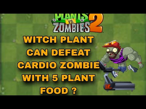 PvZ 2 - Hard Challenge - How many Plants can Defeat Cardio Zombie using 5 Plant Foods ?