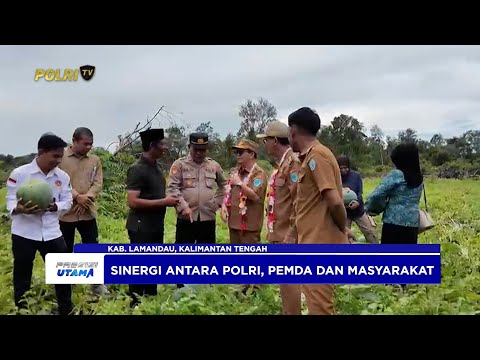 KABAGREN POLRES LAMANDAU HADIRI PANEN PERDANA SEMANGKA DUKUNG PROGRAM KETAHANAN PANGAN