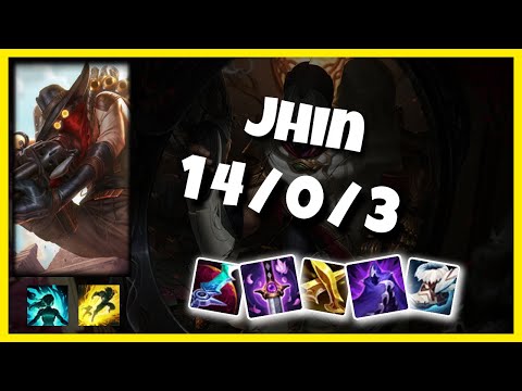 Jhin vs Ashe KOREAN Challenger BOT (14/0/3) Gameplay Replay - Patch 10.23