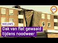 Dak van flat gewaaid door noodweer in Tiel