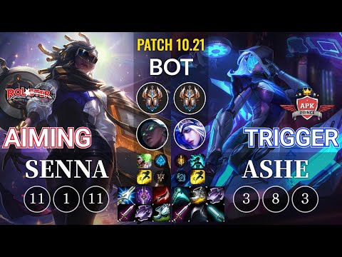 KT Aiming Senna vs APK Trigger Ashe Bot - KR Patch 10.21