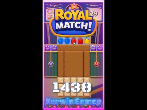 Royal Match Level 1438 - No Boosters Gameplay