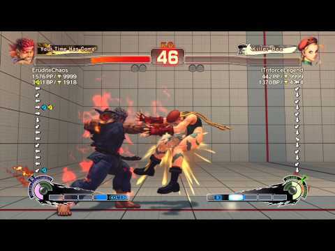 EruditeChaos (Evil Ryu) VS  TriforceLegend (Cammy) SSF4 Arcade Edition 2012