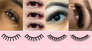 Types of Eyelash Extensions | Lash Extension Styles Explained