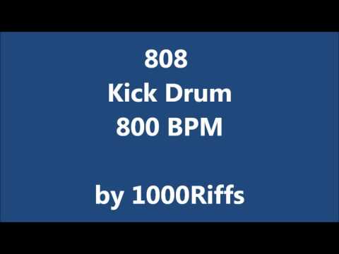 808 Kick Bass Drum 800 BPM - Beats Per Minute