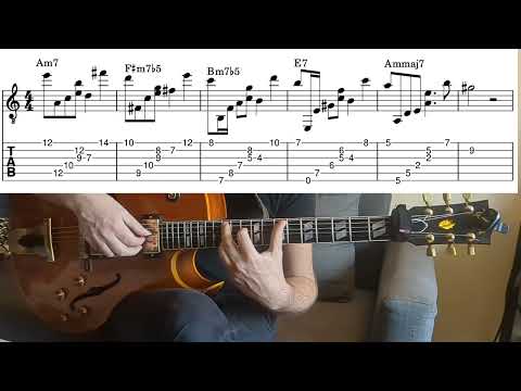 Reaching for the uncommon chord. Minor turn-around chord progression tab.