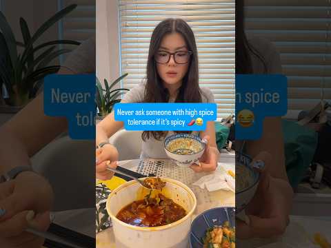 Never ask someone with high spice tolerance if it’s spicy 🌶️😂#funnyvideo #relatable #family #lol