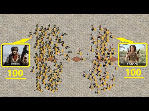 Boris vs Tanya - 100 vs 100 Red Alert 2