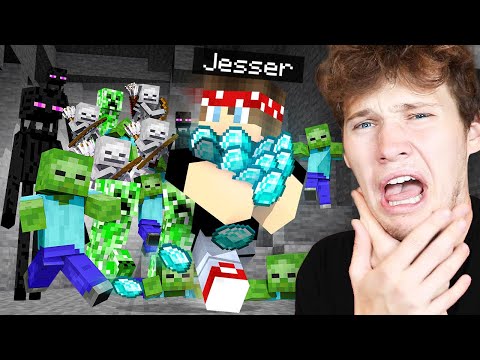 Jesser Reacts - MODS Made These Minecraft Caves 100X SCARIER!
