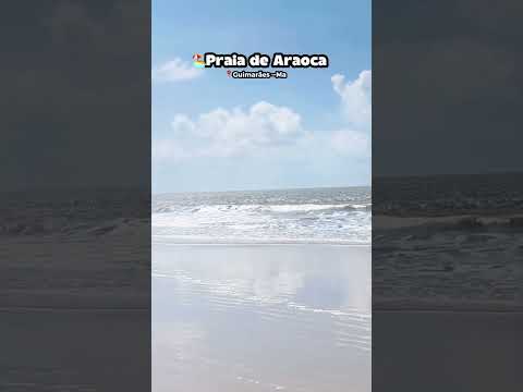 Areia branca e mar calmo! 🏖️ Praia de Araoca, em Guimarães-Ma, um paraíso escondido no Maranhão! 🌅