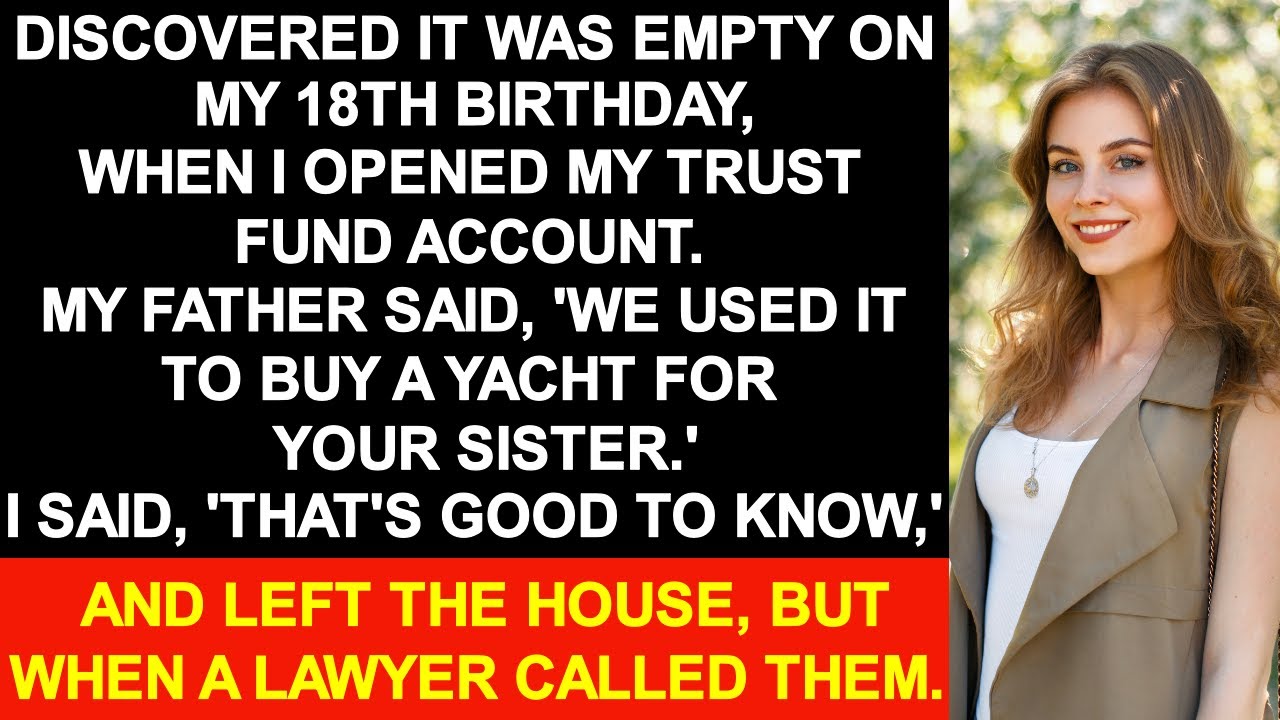 When I opened my trust fund account, I discovered it was empty on my 18th birthday.