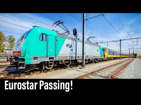 Trein Cabinerit / HSL - Passerende Eurostar! / Eindhoven - Rotterdam / TRAXX Intercity / April 2021